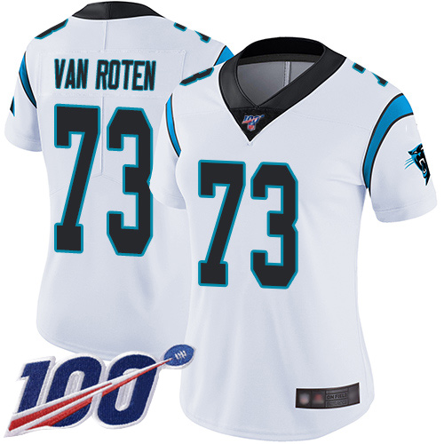 Carolina Panthers Limited White Women Greg Van Roten Road Jersey NFL Football #73 100th Season Vapor Untouchable->carolina panthers->NFL Jersey